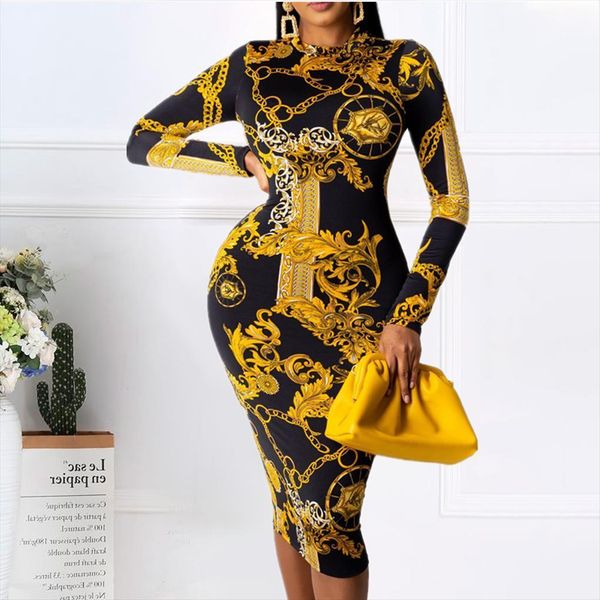 printed bodycon long sleeves womens dresses skinny slim package hip elastic large size ladies fashion african vestidos, Black;gray
printed bodycon long sleeves womens dresses skinny slim package hip elastic large size ladies fashion african vestidos, Black;gray