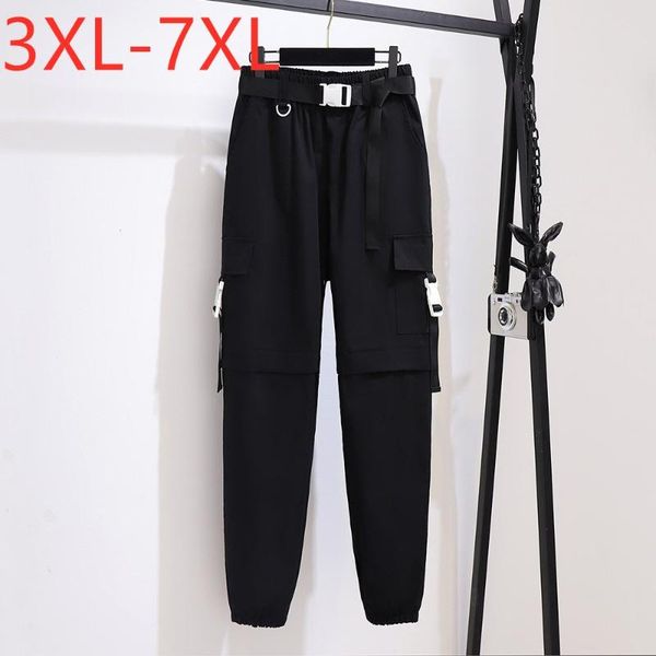 women's pants & capris ladies autumn winter plus size jogger cargo for women large loose cotton pocket black belt trousers 4xl 5xl 6xl, Black;white
women's pants & capris ladies autumn winter plus size jogger cargo for women large loose cotton pocket black belt trousers 4xl 5xl 6xl, Black;white