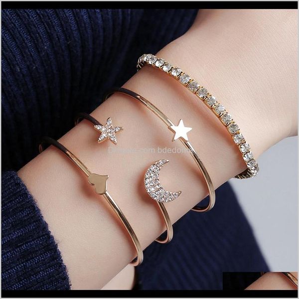 bracelets jewelry drop delivery 2021 bracelet sets heart star moon bangle alloy diecast c shape adjusted with imitation diamond setting gold, Black
bracelets jewelry drop delivery 2021 bracelet sets heart star moon bangle alloy diecast c shape adjusted with imitation diamond setting gold, Black