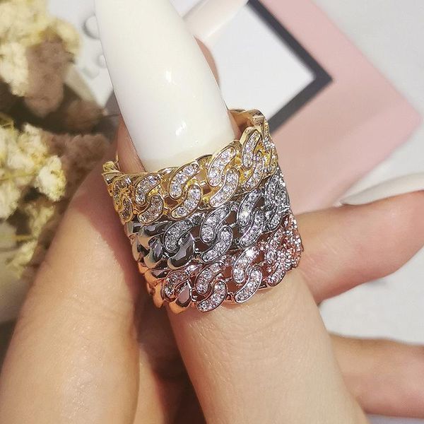 cluster rings 2021 trendy rose gold silver color eternity band ring for women anniversary gift jewelry bulk sell r6154, Golden;silver
cluster rings 2021 trendy rose gold silver color eternity band ring for women anniversary gift jewelry bulk sell r6154, Golden;silver