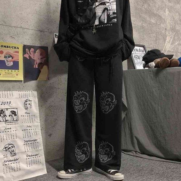 women's pants & capris gothic skull print jogging sweatpants women punk streetwear emo balck joggers wide leg trousers for female, Black;white
women's pants & capris gothic skull print jogging sweatpants women punk streetwear emo balck joggers wide leg trousers for female, Black;white