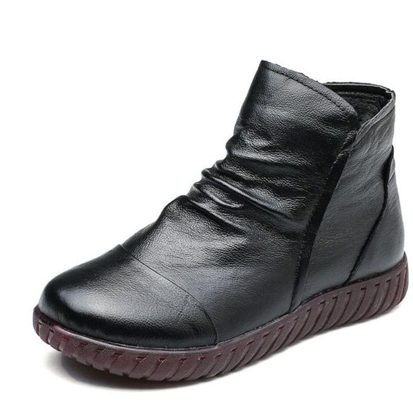 boots water proof shoes women's genuine leather ankle plush black autumn comfortable woman soft rubber side zipper
boots water proof shoes women's genuine leather ankle plush black autumn comfortable woman soft rubber side zipper