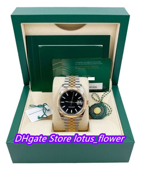 men watch 126333 41mm black 18k yellow gold steel box papers 2813 movement mechanical automatic men's wristwatches, Slivery;brown
men watch 126333 41mm black 18k yellow gold steel box papers 2813 movement mechanical automatic men's wristwatches, Slivery;brown