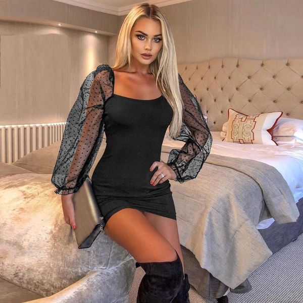 home&nest party black green bodycon mini dress square collar mesh puff sleeve spring summer women solid dresses vestidos casual, Black;gray
home&nest party black green bodycon mini dress square collar mesh puff sleeve spring summer women solid dresses vestidos casual, Black;gray