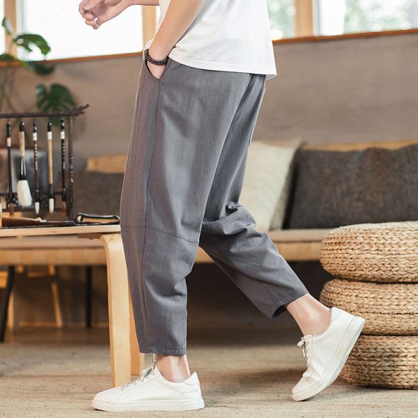 men's pants 2021 cotton hemp national style large casual harlan small leg leggings capris yyhp, Black
men's pants 2021 cotton hemp national style large casual harlan small leg leggings capris yyhp, Black
