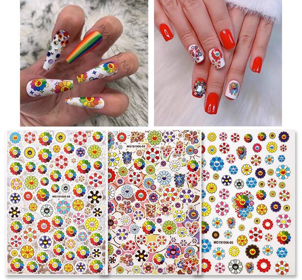 3d happy flower nail sticker sunflower decals colorful pattern manicure salon acrylic nails decorations tool, Black
3d happy flower nail sticker sunflower decals colorful pattern manicure salon acrylic nails decorations tool, Black