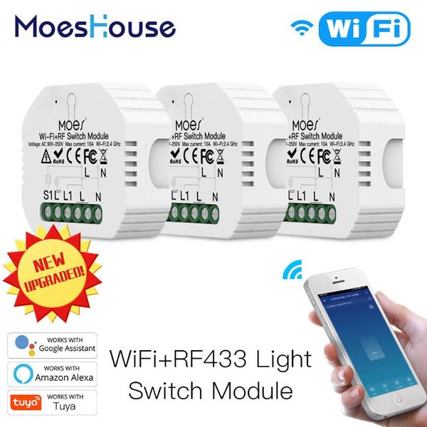 smart home control mini diy wifi rf433 relay switch module life/tuya app control, work with alexa google 1 gang 1/2 way
smart home control mini diy wifi rf433 relay switch module life/tuya app control, work with alexa google 1 gang 1/2 way