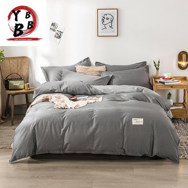 bedding sets pure color cotton twin full double duvet cover luxury fashion flat sheet pillow cases gray bedclothes
bedding sets pure color cotton twin full double duvet cover luxury fashion flat sheet pillow cases gray bedclothes