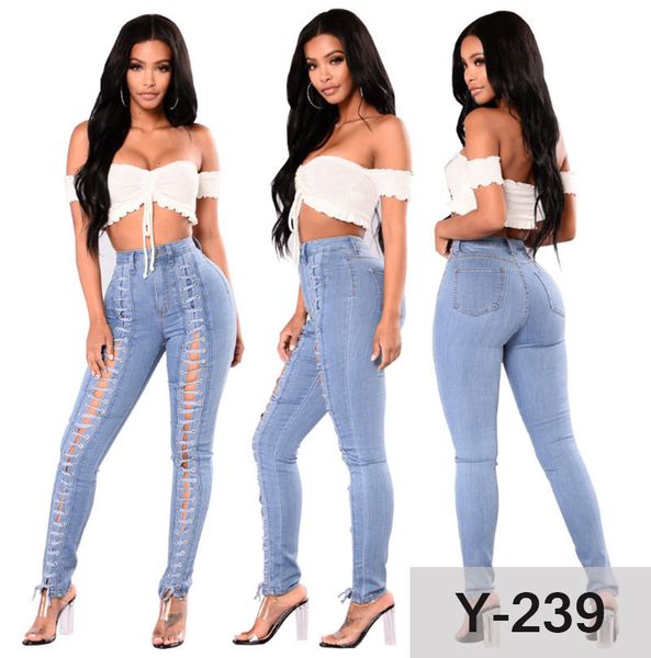 women skinny jeans ripped hole push up high waist ladies casual slim fit long pants female trousers, Blue
women skinny jeans ripped hole push up high waist ladies casual slim fit long pants female trousers, Blue
