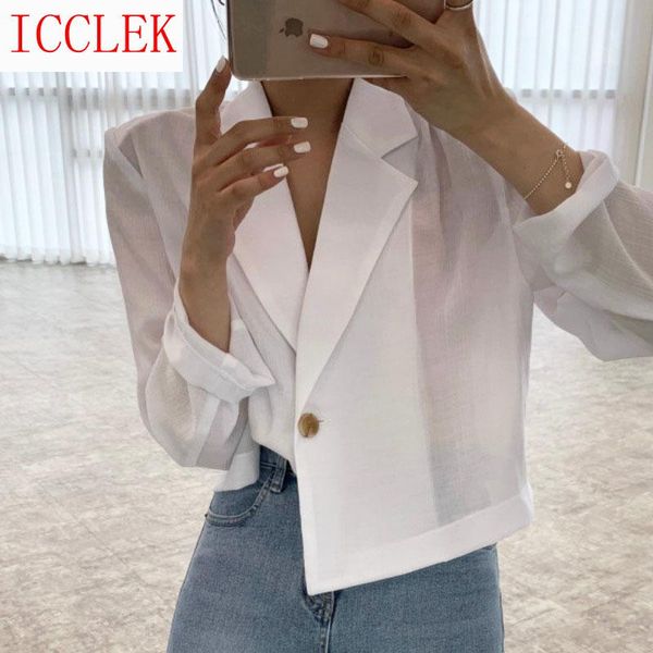 spring and summer korean chic simple one button design style foreign shoulder pad small suit short jacket female women's suits & blazer, White;black
spring and summer korean chic simple one button design style foreign shoulder pad small suit short jacket female women's suits & blazer, White;black