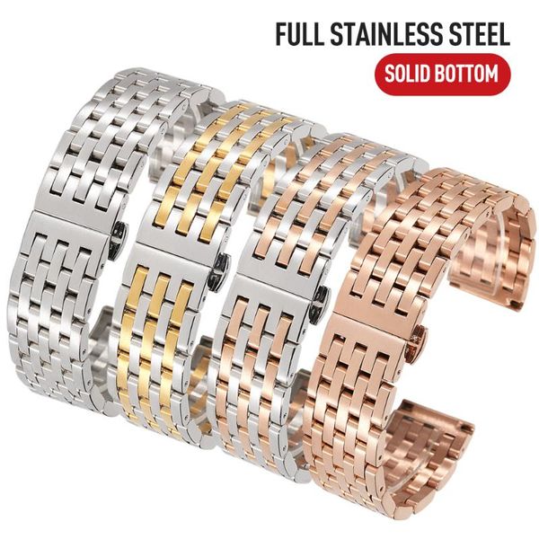 watch bands 2021 solid seven strains stainless steel watchband 20mm 22mm golden straight end bracelet with butterfly buckle accessories, Black;brown
watch bands 2021 solid seven strains stainless steel watchband 20mm 22mm golden straight end bracelet with butterfly buckle accessories, Black;brown