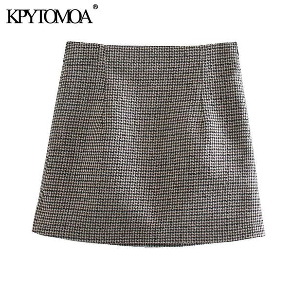 women chic fashion office wear houndstooth mini skirt vintage high waist side zipper female skirts mujer 210416, Black
women chic fashion office wear houndstooth mini skirt vintage high waist side zipper female skirts mujer 210416, Black