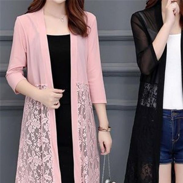 5xl plus women sweater size summer lace cardigan long net yarn sunscreen jacket casual pink black red white thin sleeve, White;black
5xl plus women sweater size summer lace cardigan long net yarn sunscreen jacket casual pink black red white thin sleeve, White;black