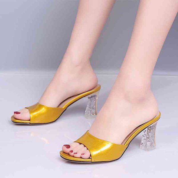 sandals golden pu leather shallow comfortable slides peep toe light non-slip high heels summer arrival woman slippers 5jzh, Black
sandals golden pu leather shallow comfortable slides peep toe light non-slip high heels summer arrival woman slippers 5jzh, Black