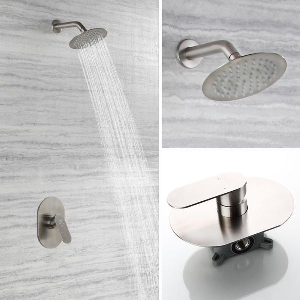 stainless steel bathroom shower faucet set in wall rainfall head cold and mixers system sets
stainless steel bathroom shower faucet set in wall rainfall head cold and mixers system sets
