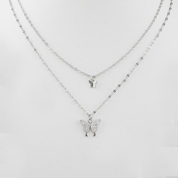 pendant necklaces hononjo 2021 wedding jewelry set 925 double necklaces, butterfly necklace clavicular chain for girl women gifts, Silver
pendant necklaces hononjo 2021 wedding jewelry set 925 double necklaces, butterfly necklace clavicular chain for girl women gifts, Silver