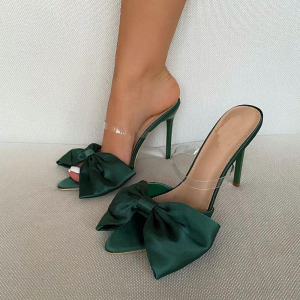 slippers silk butterfly-knot women mule high heels sandals flip flops pointed toe strappy slides party shoes ser45, Black
slippers silk butterfly-knot women mule high heels sandals flip flops pointed toe strappy slides party shoes ser45, Black