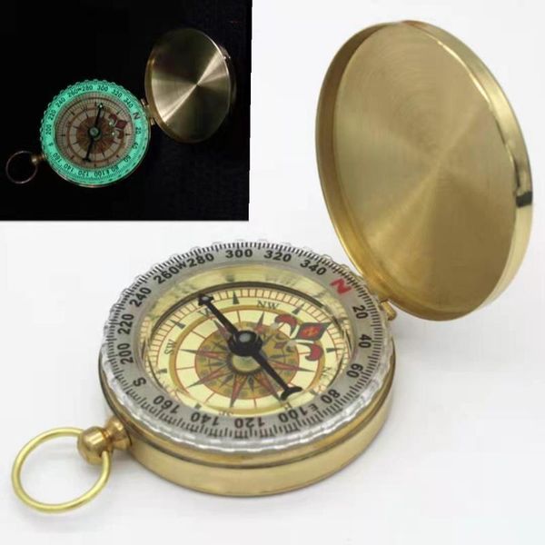pure gold brass clamshell luminous compass camping hiking pocket portable pointing guide tools outdoor gadgets 
pure gold brass clamshell luminous compass camping hiking pocket portable pointing guide tools outdoor gadgets