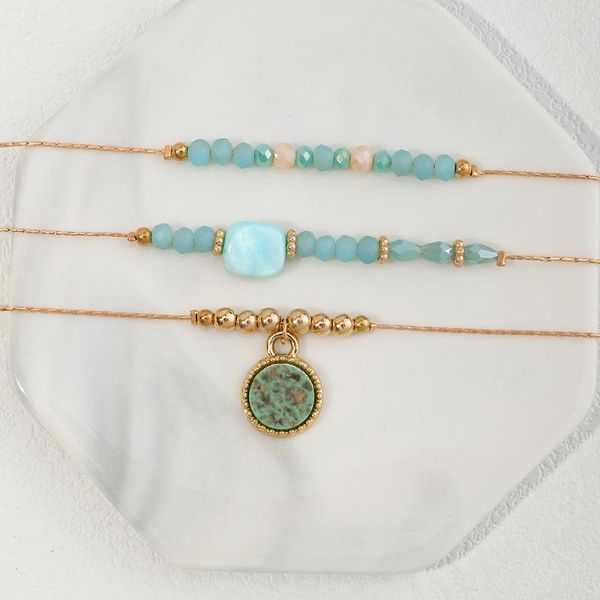 charm bracelets 3 pcs/set fashion bohemian style light blue bead women bracelet 2021 trend exquisite personality alloy on hand, Golden;silver
charm bracelets 3 pcs/set fashion bohemian style light blue bead women bracelet 2021 trend exquisite personality alloy on hand, Golden;silver
