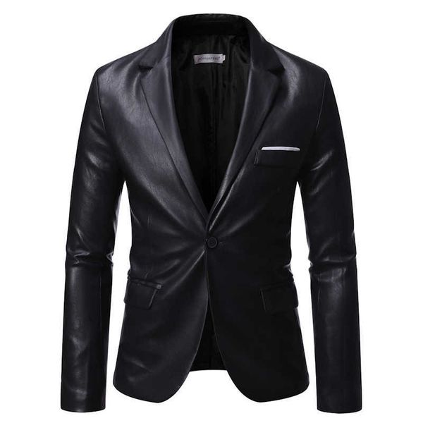 artificial skin jacket pu men's business leather suit business large size 6xl / black autumn men's clothing 211009
artificial skin jacket pu men's business leather suit business large size 6xl / black autumn men's clothing 211009