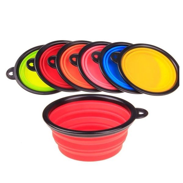 dog bowls & feeders feeding bowl portable water basin pet supplies outdoor folding silicone