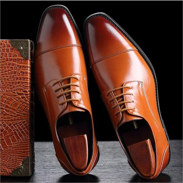 leather business casual shoes men dress office luxury shoes male breathable oxfords men formal shoes size 38-48, Black
leather business casual shoes men dress office luxury shoes male breathable oxfords men formal shoes size 38-48, Black