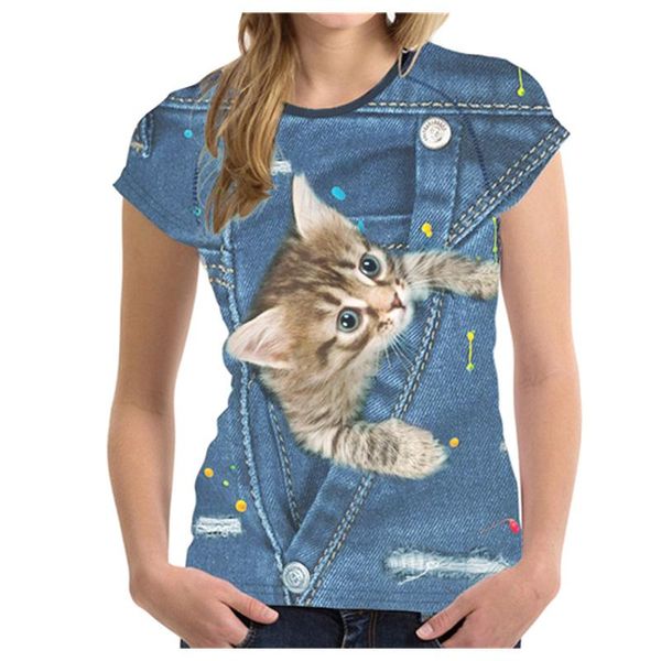 40# woman tshirts casual round-neck t shirt women short sleeve cat prints t-shirt plus size ladies mujer camisetas women's, White
40# woman tshirts casual round-neck t shirt women short sleeve cat prints t-shirt plus size ladies mujer camisetas women's, White