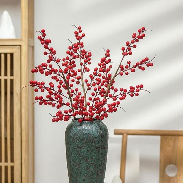 artificial berries branch plastic fake flowers leaf decorative berry red plant for year christmas decoration & wreaths
artificial berries branch plastic fake flowers leaf decorative berry red plant for year christmas decoration & wreaths