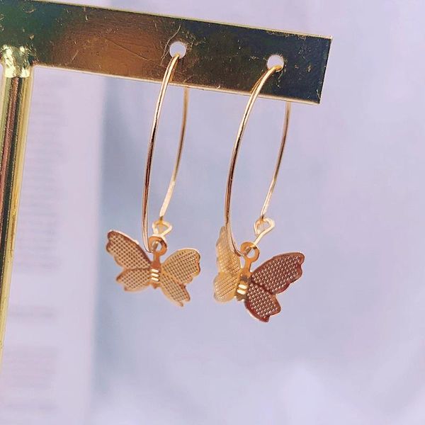 hoop & huggie fashion simple alloy butterfly geometric retro earrings women jewelry for gift, Golden;silver 
hoop & huggie fashion simple alloy butterfly geometric retro earrings women jewelry for gift, Golden;silver
