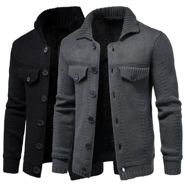men's sweaters winter thick knitted sweater jacket long sleeve cardigan wool lapel workwear outer, White;black
men's sweaters winter thick knitted sweater jacket long sleeve cardigan wool lapel workwear outer, White;black