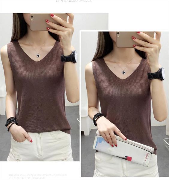 fashion summer knitted vest women tank t shirts solid cotton sleeveless camisole womens vestido, White
fashion summer knitted vest women tank t shirts solid cotton sleeveless camisole womens vestido, White