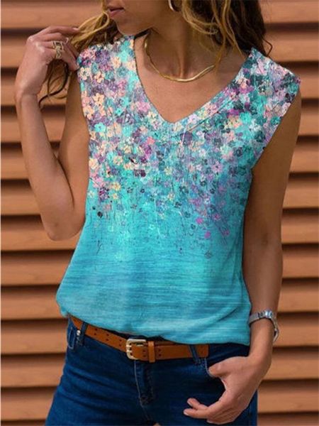 summer vintage floral printed loose t shirts women v-neck pullover ladies 5xl casual sleeveless vest blusa women's t-shirt, White
summer vintage floral printed loose t shirts women v-neck pullover ladies 5xl casual sleeveless vest blusa women's t-shirt, White