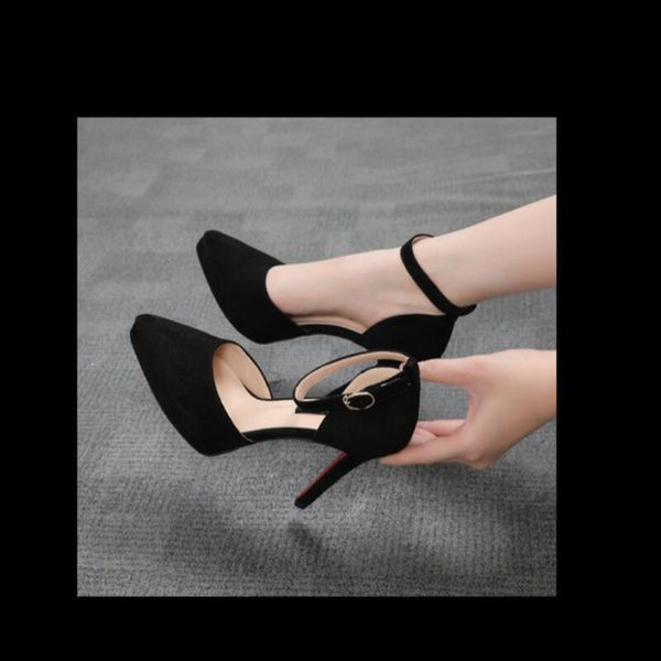 dress shoes pointed bed high heels women's summer single 2021 korean waterproof platform stiletto buckle sandals, Black
dress shoes pointed bed high heels women's summer single 2021 korean waterproof platform stiletto buckle sandals, Black