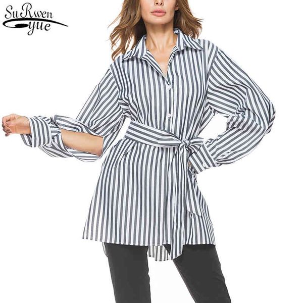 fashion women blouses striped long sleeve autumn blouse single-breasted with belt office lady style shirts 10300 210427, White
fashion women blouses striped long sleeve autumn blouse single-breasted with belt office lady style shirts 10300 210427, White