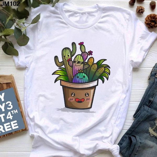 women's t-shirt 2021 summer fashion plants cactus print tshirt woman female harajuku streetwear camisas t shirt tees, White
women's t-shirt 2021 summer fashion plants cactus print tshirt woman female harajuku streetwear camisas t shirt tees, White
