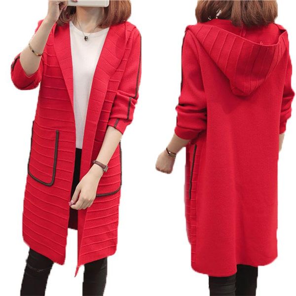women's sweaters harajuku korean women long sweater loose striped coats woman 2021 autumn winter hooded knitted cardigan crop, White;black
women's sweaters harajuku korean women long sweater loose striped coats woman 2021 autumn winter hooded knitted cardigan crop, White;black