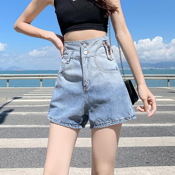 women's shorts 6808 gradient denim women high waist korea style loose casual streetwear hip hop thin a-line clothing, White;black
women's shorts 6808 gradient denim women high waist korea style loose casual streetwear hip hop thin a-line clothing, White;black