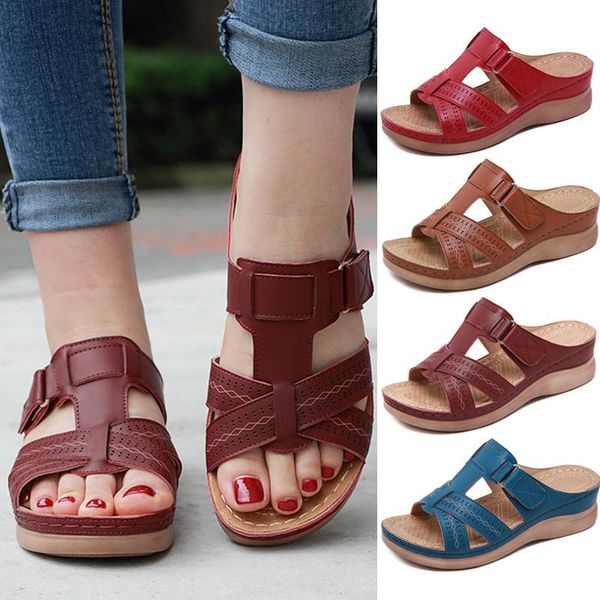 slippers 2021 open toe women's vintage anti-slip breathable middle-aged shoes with wedges casual for summer lby, Black
slippers 2021 open toe women's vintage anti-slip breathable middle-aged shoes with wedges casual for summer lby, Black
