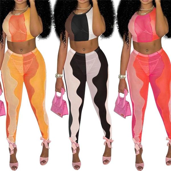 women's two piece pants avv see-through mesh colorful stitching pieces outfit for women sleeveless crop slim trousers 2021 jogger t, White
women's two piece pants avv see-through mesh colorful stitching pieces outfit for women sleeveless crop slim trousers 2021 jogger t, White
