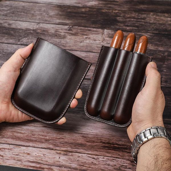 wallets genuine leather 3 cigars case portable travel smoking pipe carrying box bag holder men fit for up to 60 ring gauge cohiba, Red;black
wallets genuine leather 3 cigars case portable travel smoking pipe carrying box bag holder men fit for up to 60 ring gauge cohiba, Red;black