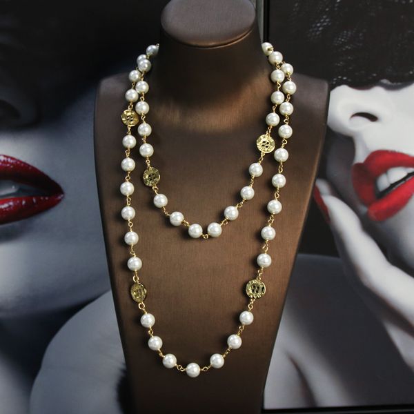design jewelry h4573 autumn and winter new pearl necklace button element long sweater chain fashion ol clothing, Silver
design jewelry h4573 autumn and winter new pearl necklace button element long sweater chain fashion ol clothing, Silver