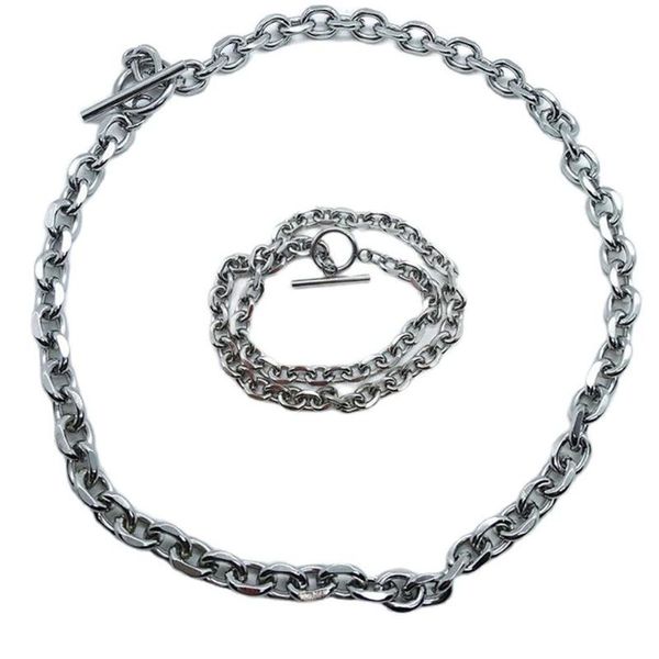 chains luxury charm stainless steel ot buckle handmade silver necklace bracelet set original pendant jewelry gift wholesale md561
chains luxury charm stainless steel ot buckle handmade silver necklace bracelet set original pendant jewelry gift wholesale md561