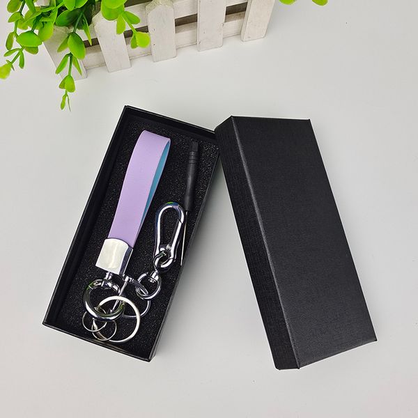 lavender leather keychain key ring holder key chain porte clef gift men women souvenirs car bag with box, Silver
lavender leather keychain key ring holder key chain porte clef gift men women souvenirs car bag with box, Silver