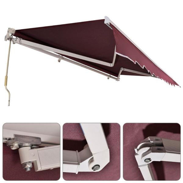 13x8 ft retractable awning sandy color and wine red water resistance tents shelters
13x8 ft retractable awning sandy color and wine red water resistance tents shelters