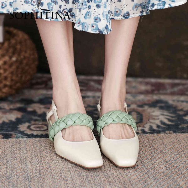 sophitina women sandals casual summer weave mixed colors sandals thick heel back strap comfort sweet purple lady shoes ao884 210513, Black
sophitina women sandals casual summer weave mixed colors sandals thick heel back strap comfort sweet purple lady shoes ao884 210513, Black