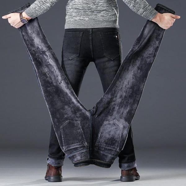 men's jeans winter men with velvet loose straight tube men's pants warm thick, Blue
men's jeans winter men with velvet loose straight tube men's pants warm thick, Blue