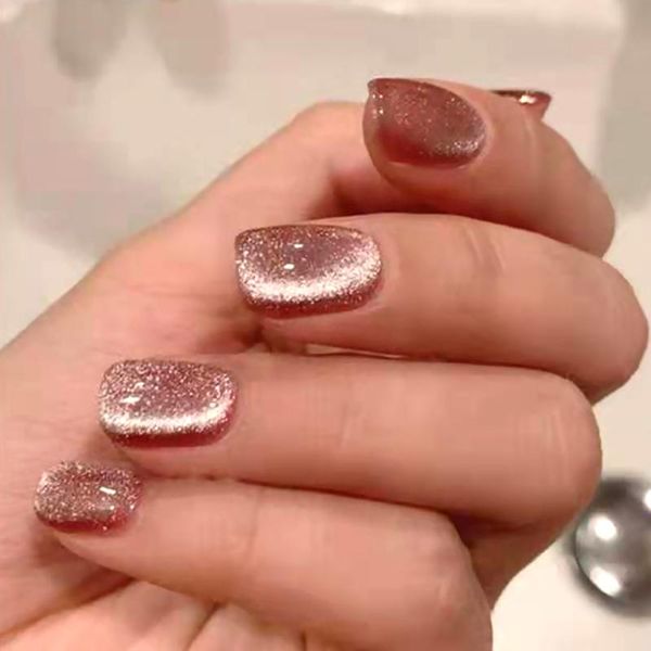 false nails 24pcs/set fake pink cat eye glitter design short round head sweer style nail art finished full cover piece, Red;gold
false nails 24pcs/set fake pink cat eye glitter design short round head sweer style nail art finished full cover piece, Red;gold