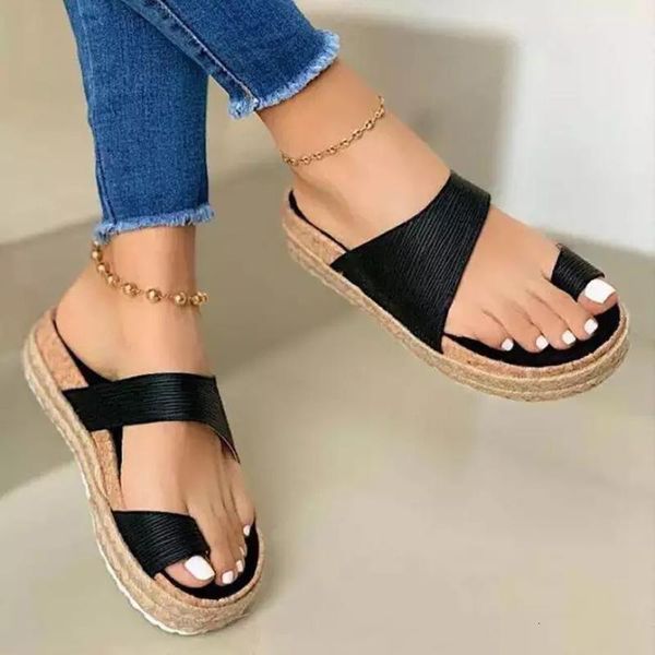 sandals summer women's slip-on flat beach open toe breathable weave shoes fashion rome retro thick bottom 0qw0, Black
sandals summer women's slip-on flat beach open toe breathable weave shoes fashion rome retro thick bottom 0qw0, Black