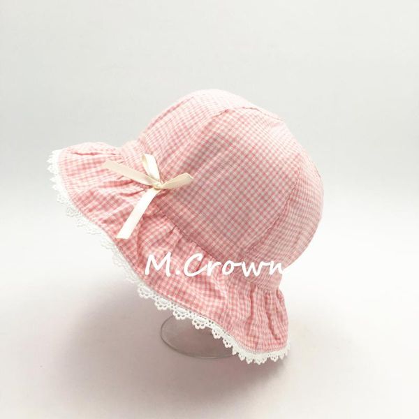 kids girls check cotton fabric bucket cap with tie-bow decoration and lace around the brim caps & hats, Yellow
kids girls check cotton fabric bucket cap with tie-bow decoration and lace around the brim caps & hats, Yellow