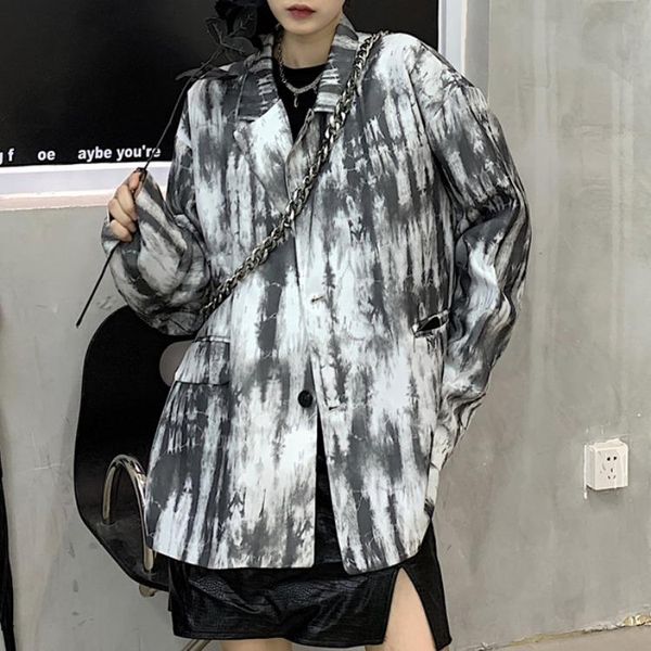 women's suits & blazers korean style chic gentle wind streetwear shirt coats women 2021 autumn splash-ink tie-dyed loose long-sleeved b, White;black
women's suits & blazers korean style chic gentle wind streetwear shirt coats women 2021 autumn splash-ink tie-dyed loose long-sleeved b, White;black